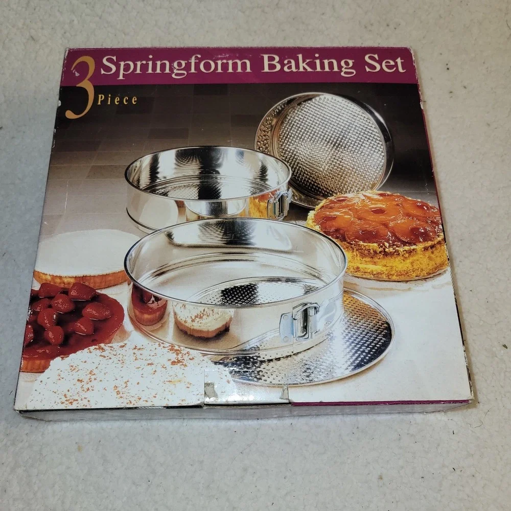 Progressive Springform CAKE PAN SET 8 1/2, 9 1/2‎ & 10'' Diameter